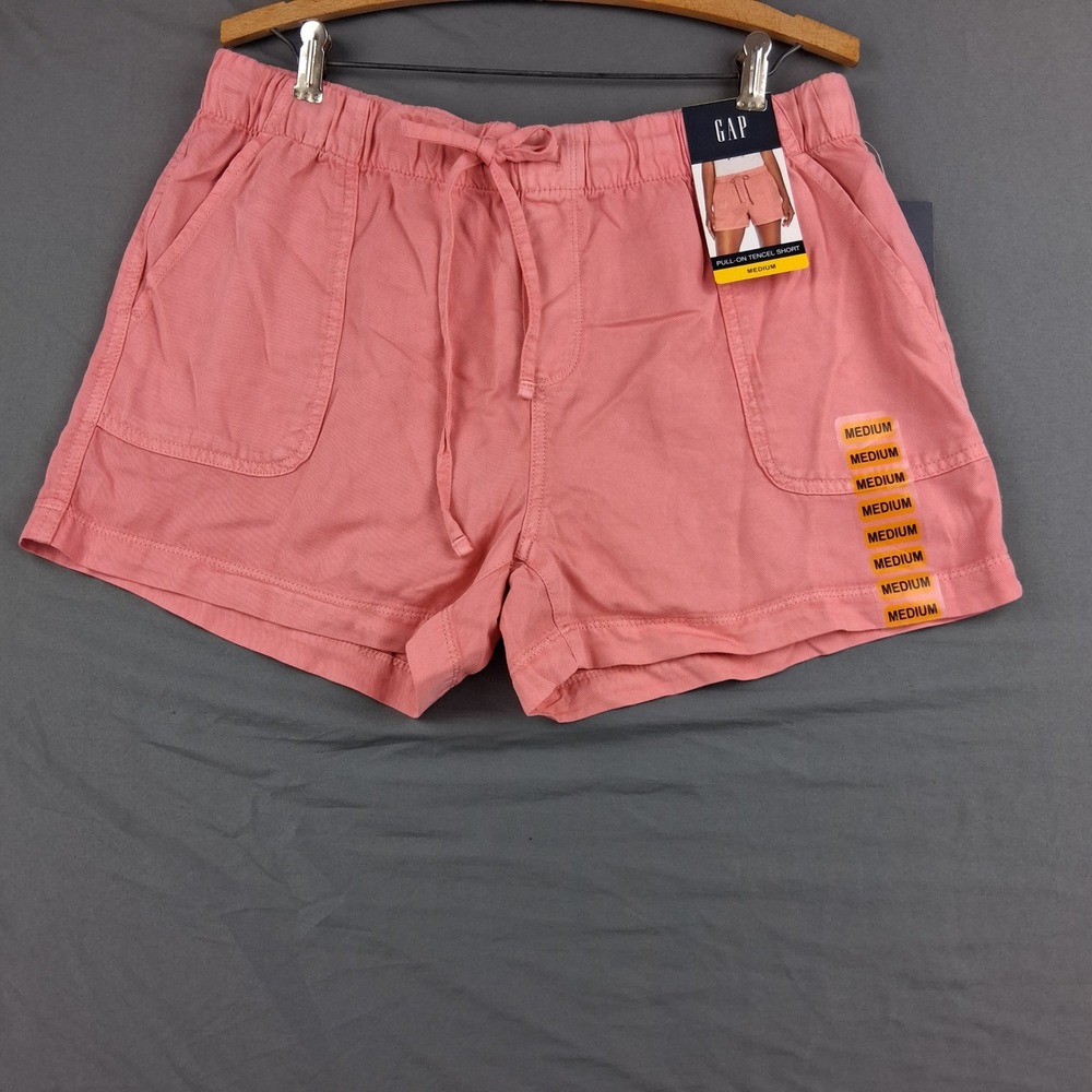 Gap Womens Pull-On Tencel Shorts Strawberry Ice Pink Medium QLS0856S